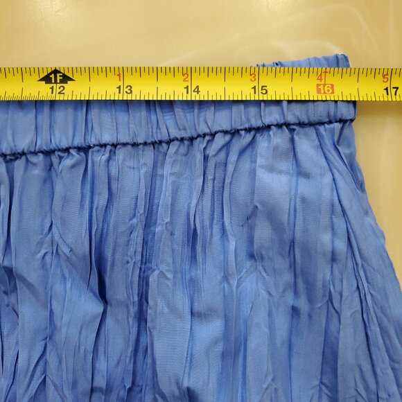 Eileen Fisher Crushed Silk Ultramarine Flared Skirt NWT - Picture 15 of 16